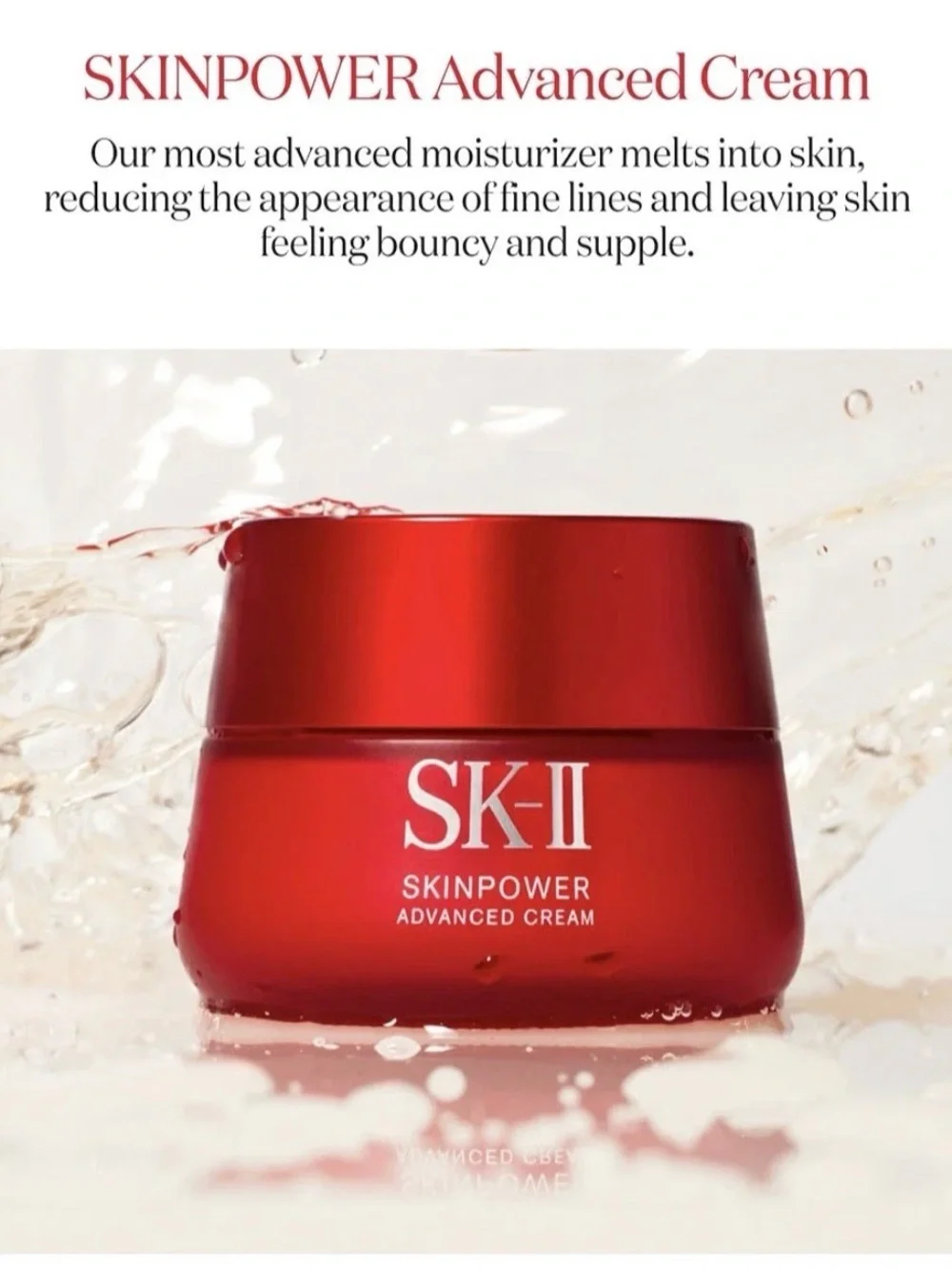 SK-II SkinPowerAdvanced Cream100ML(3.3FL oz)Anti-Aging cream Japan New Sealed !
